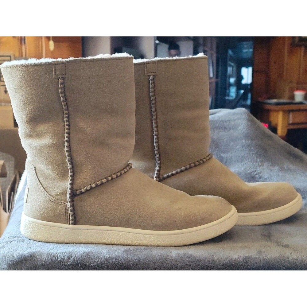 UGG Classic 1094811 Women's Gray Suede Shearling Lined Mid-Calf Boots 7